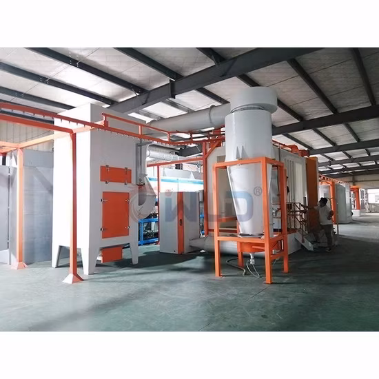 Linea di verniciatura a catena per trasportatori sospesi Linea di verniciatura per produzione di verniciatura a polvere elettrostatica